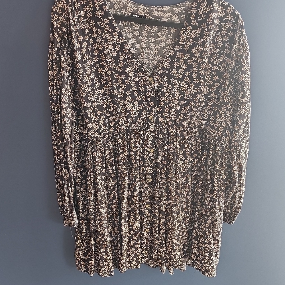 Billabong Black and White Floral Dress